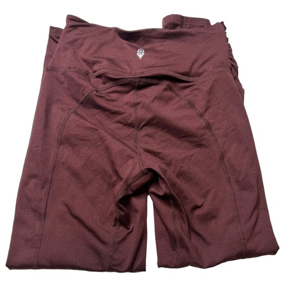 Free People Movement Twist 7/8 Leggings Size Small Red Wine Athletic Wear - Picture 5 of 8